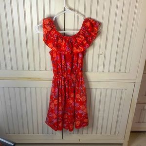 red floral girls dress